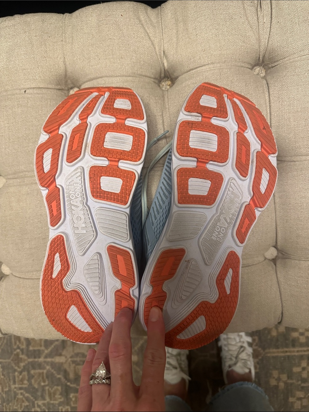 Hoka Women's Bondi 7 Blue Fog LIKE NEW - Picture 5 of 6